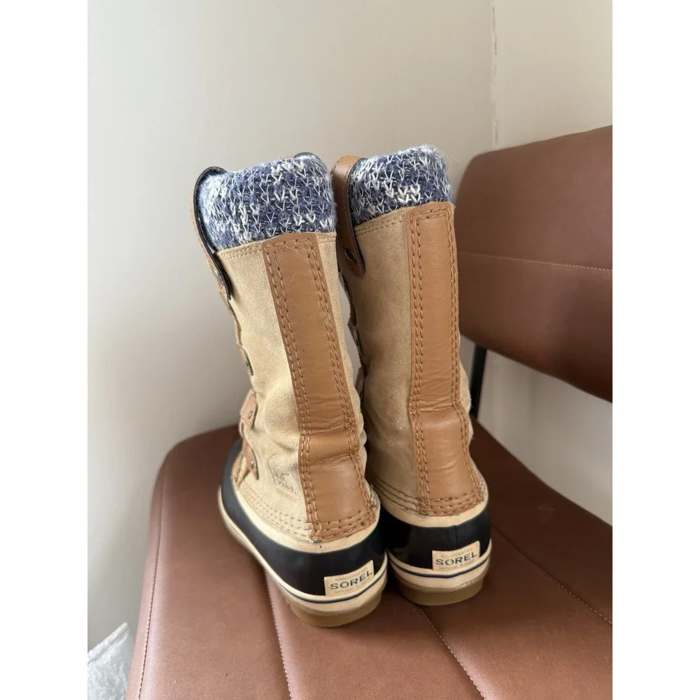 Sorel Joan Size 4 Waterproof Winter Boots‎ Purple And Blue Like New